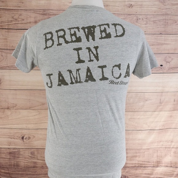 VTG RED STRIPE BEER BREWED IN JAMAICA DON'T JUST LIVE, LIVE RED PROMO T-SHIRT S - Picture 3 of 5